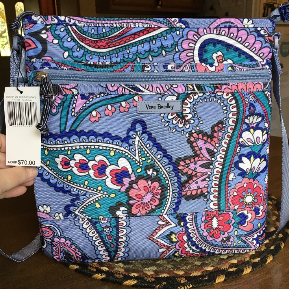 Vera Bradley Slim Crossbody Lighten Up Kona purple